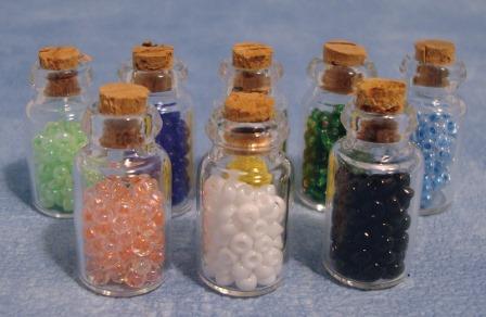 FILLED TOILETRY JARS